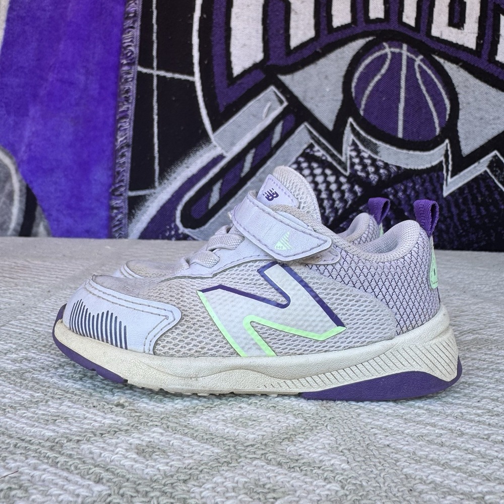 Size 6.5c - New Balance 545 Baby Sneakers Purple Mesh Lace Up Shoes
